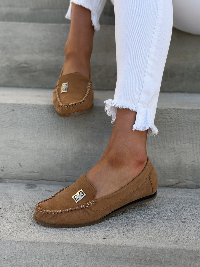 MOKASYNY KAZADII MONESO CAPPUCCINO skóra naturalna - obrazek 4