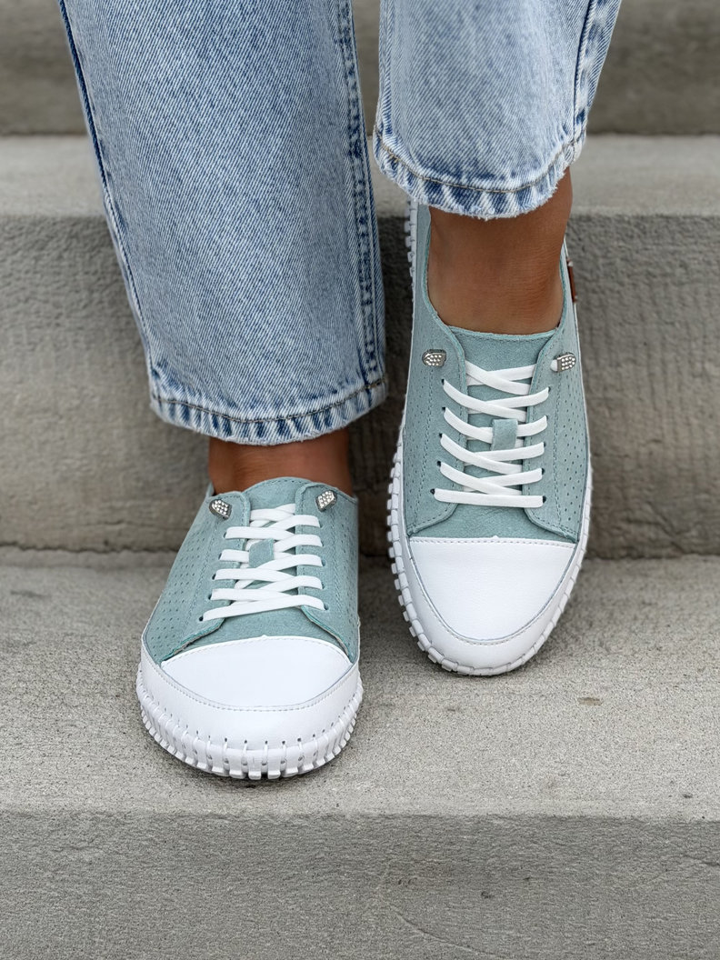 Mega wygodne trampki ZELLA MINT skóra naturalna - obrazek 8