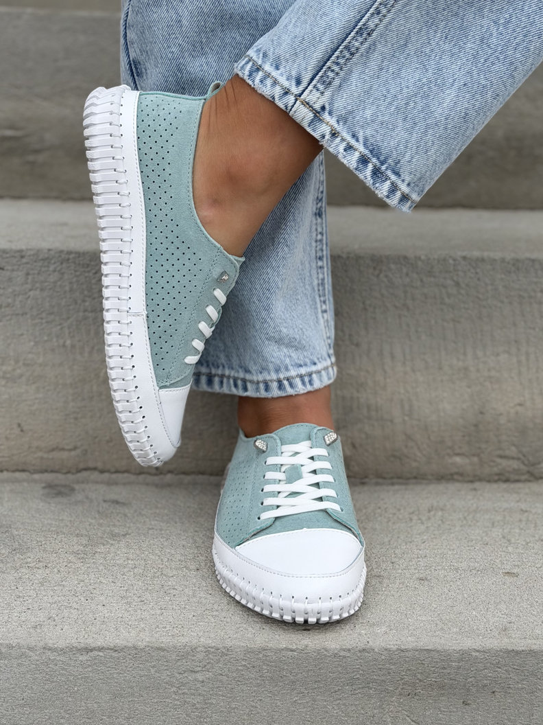 Mega wygodne trampki ZELLA MINT skóra naturalna - obrazek 4