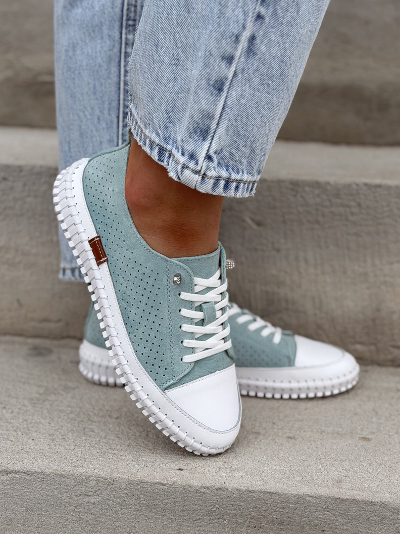 Mega wygodne trampki ZELLA MINT skóra naturalna - obrazek 5