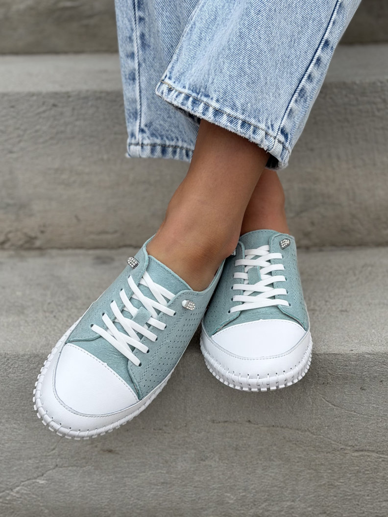 Mega wygodne trampki ZELLA MINT skóra naturalna - obrazek 7