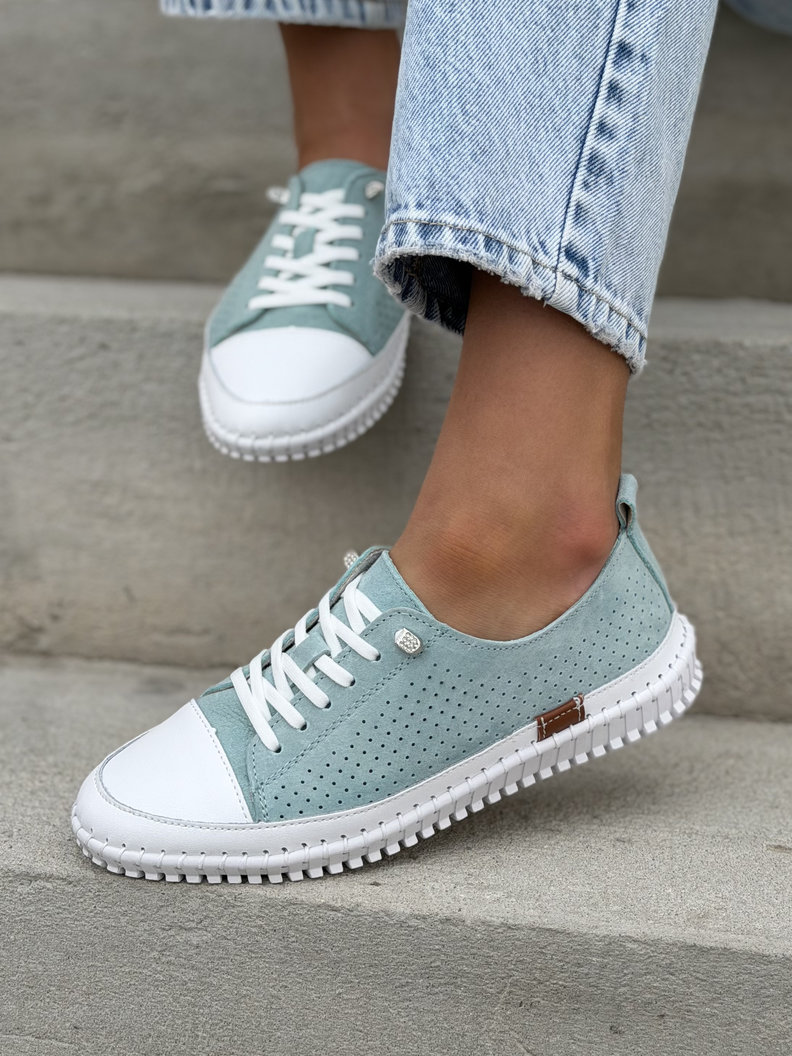 Mega wygodne trampki ZELLA MINT skóra naturalna - obrazek 6