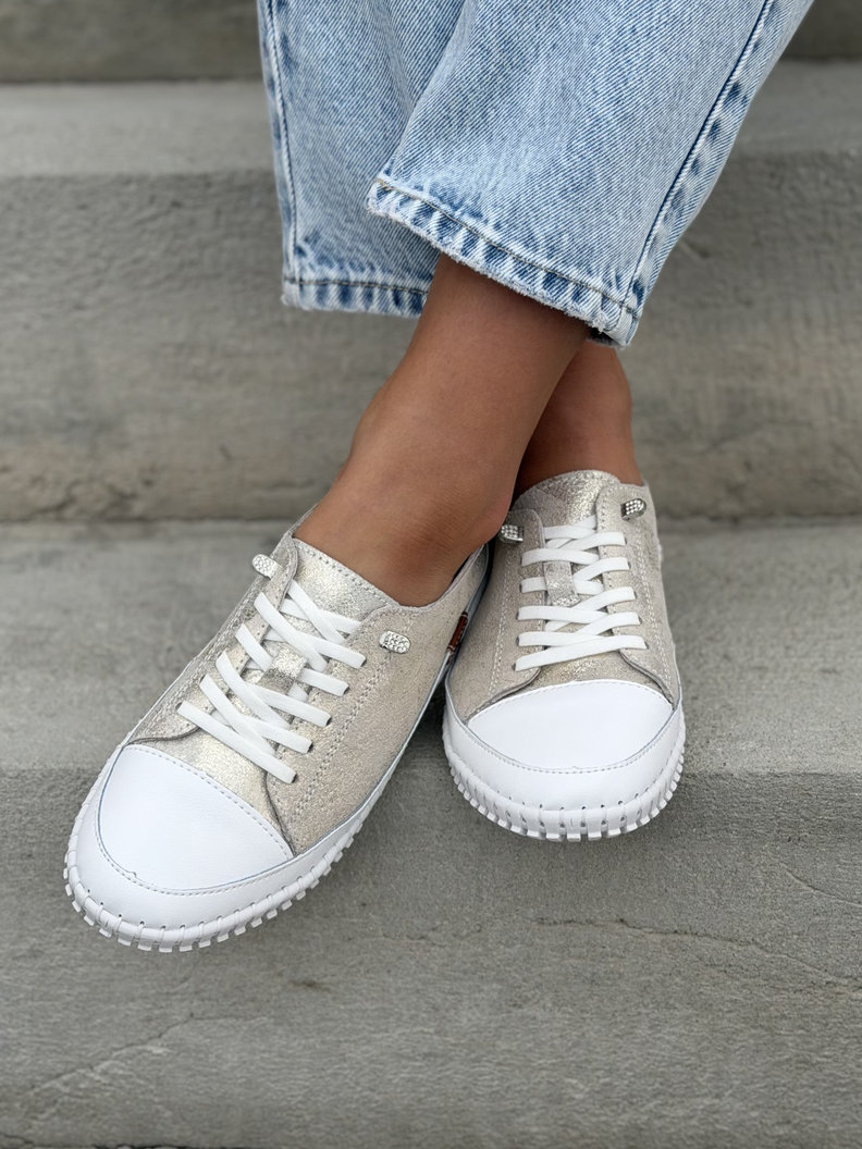 Mega wygodne trampki ZELLA GOLD skóra naturalna - obrazek 7