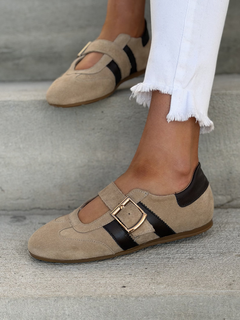 Modne półbuty KAZADII PRIMELLE BEIGE skóra naturalna - obrazek 5