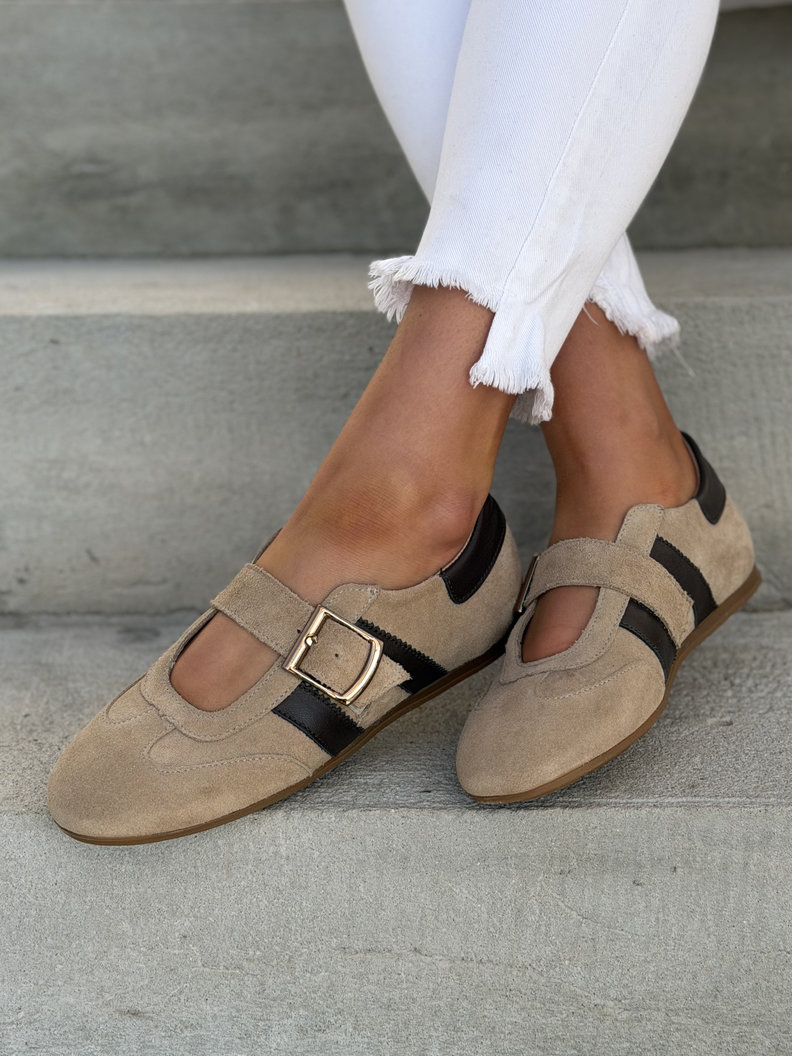 Modne półbuty KAZADII PRIMELLE BEIGE skóra naturalna - obrazek 6