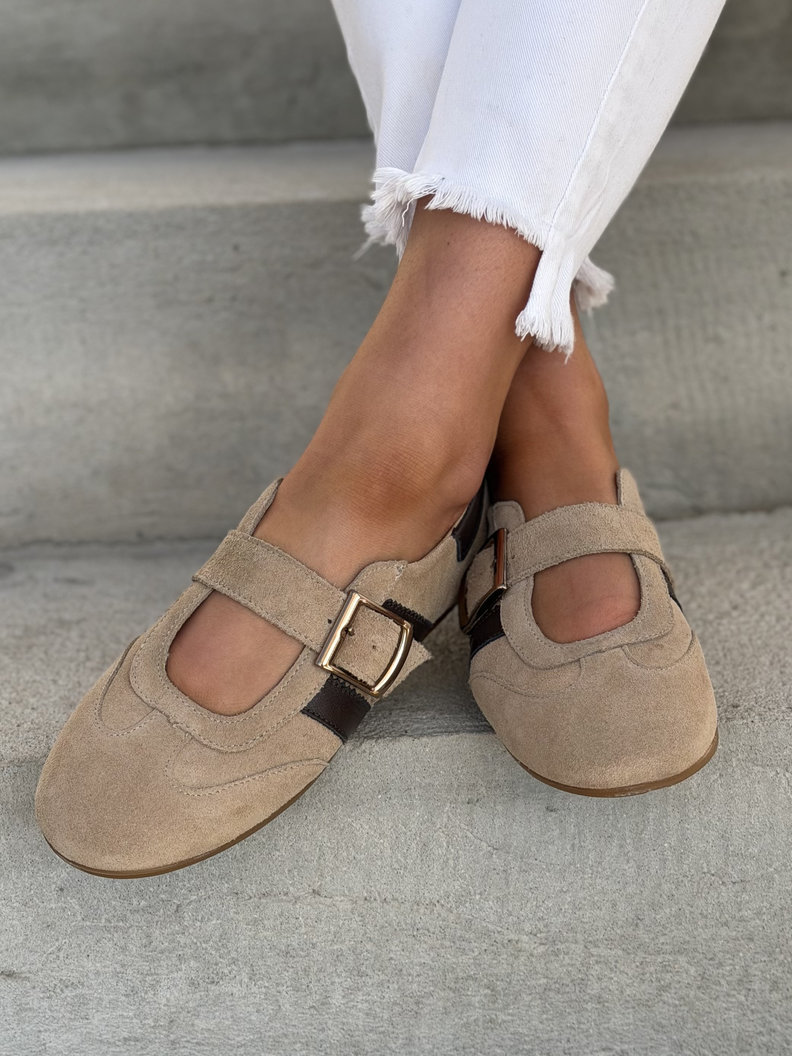Modne półbuty KAZADII PRIMELLE BEIGE skóra naturalna - obrazek 8