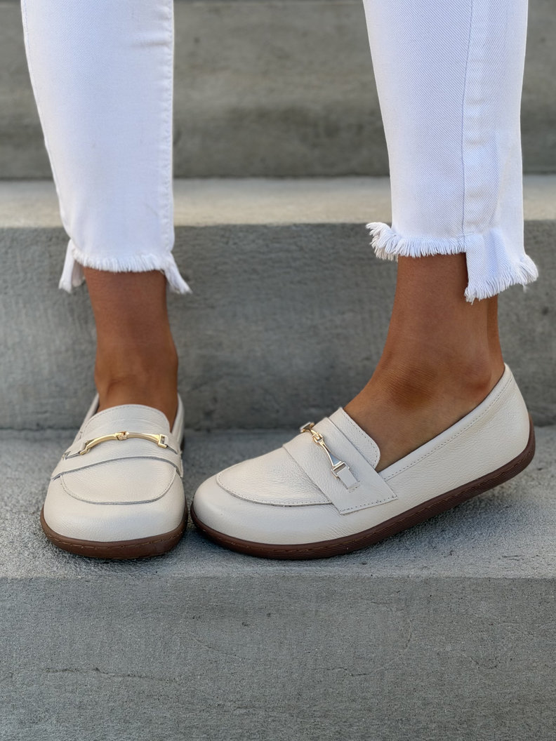 Mokasyny KAZADII BAREFOOT VELLIA BEIGE GRAIN skóra naturalna - obrazek 10