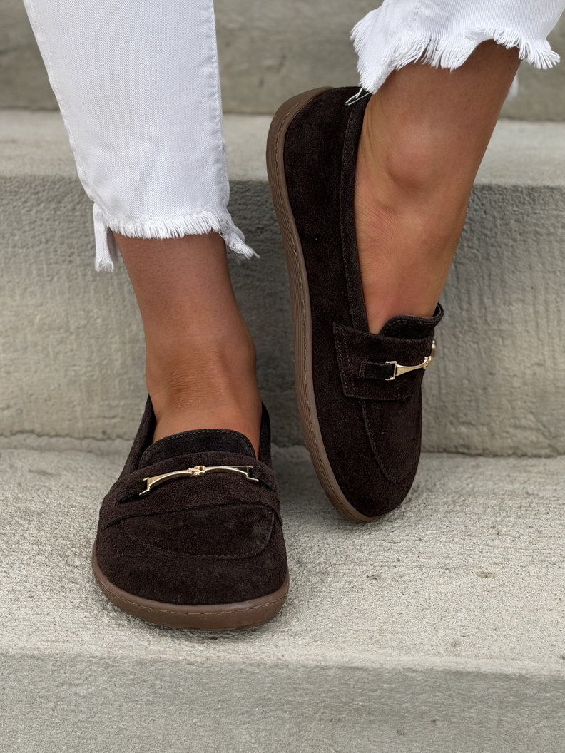 Mokasyny KAZADII BAREFOOT VELLIA CHOCO skóra naturalna - obrazek 4