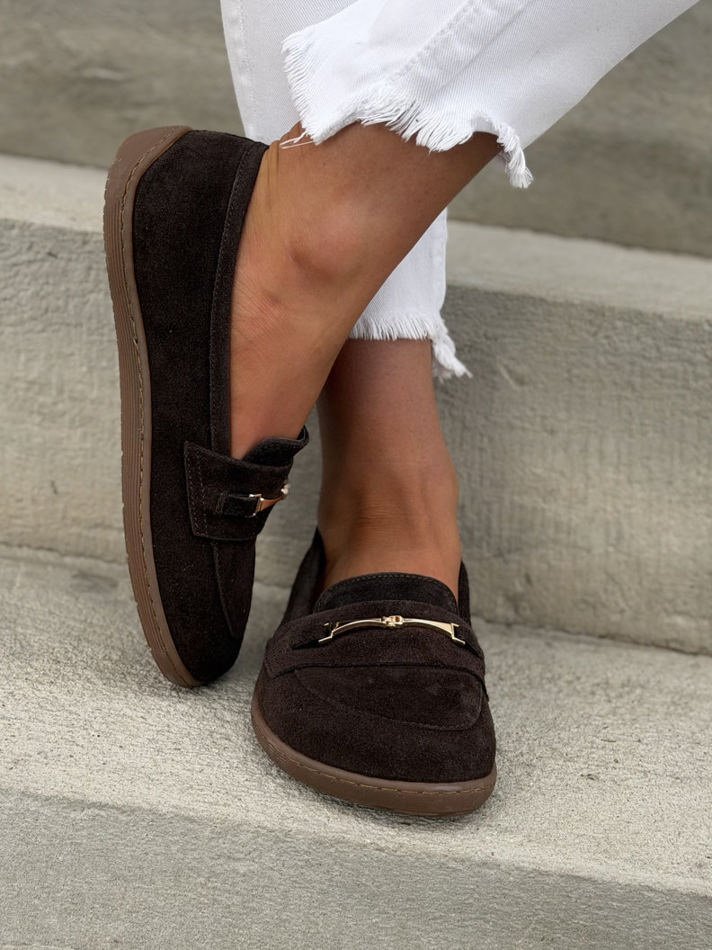 Mokasyny KAZADII BAREFOOT VELLIA CHOCO skóra naturalna - obrazek 5