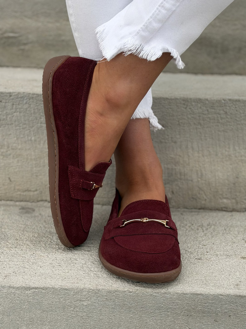 Mokasyny KAZADII BAREFOOT VELLIA BURGUNDY skóra naturalna - obrazek 5