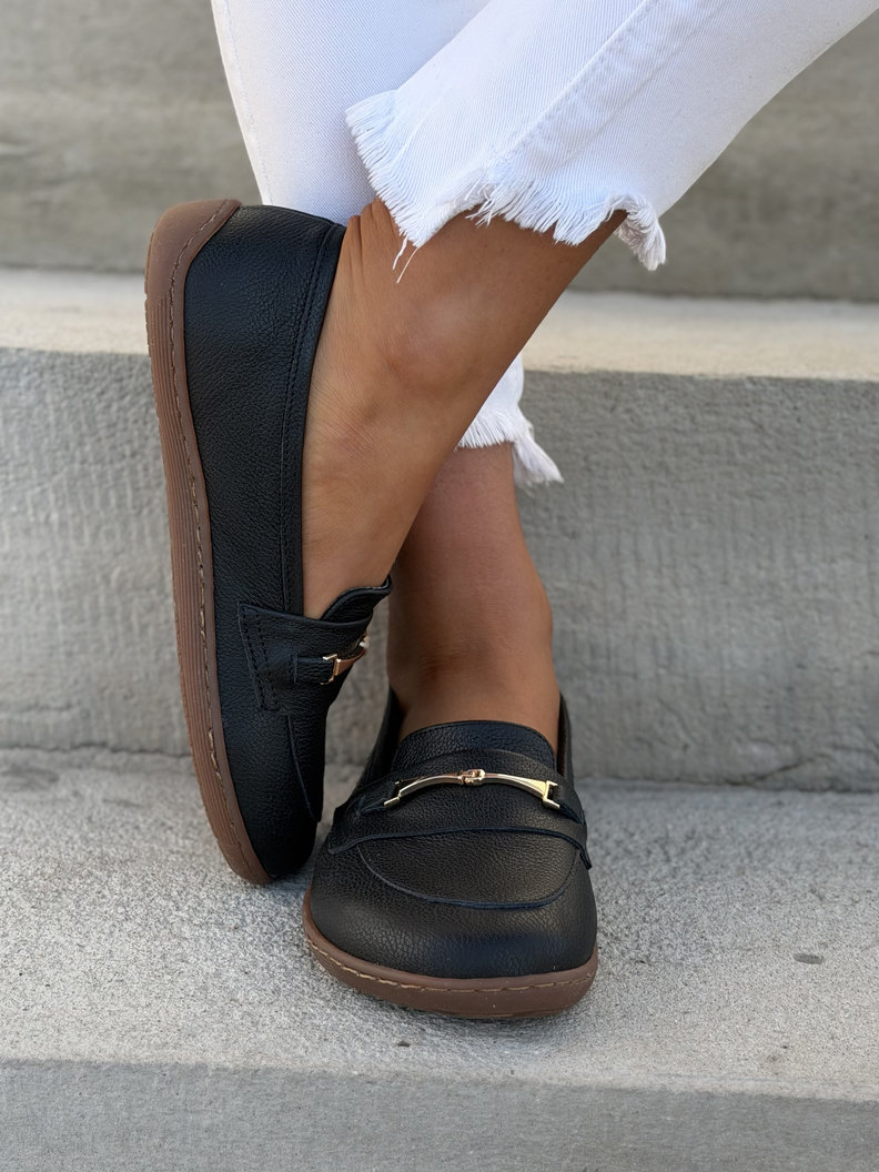 Mokasyny KAZADII BAREFOOT VELLIA BLACK GRAIN skóra naturalna - obrazek 10