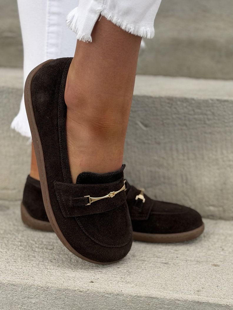 Mokasyny KAZADII BAREFOOT VELLIA CHOCO skóra naturalna - obrazek 6