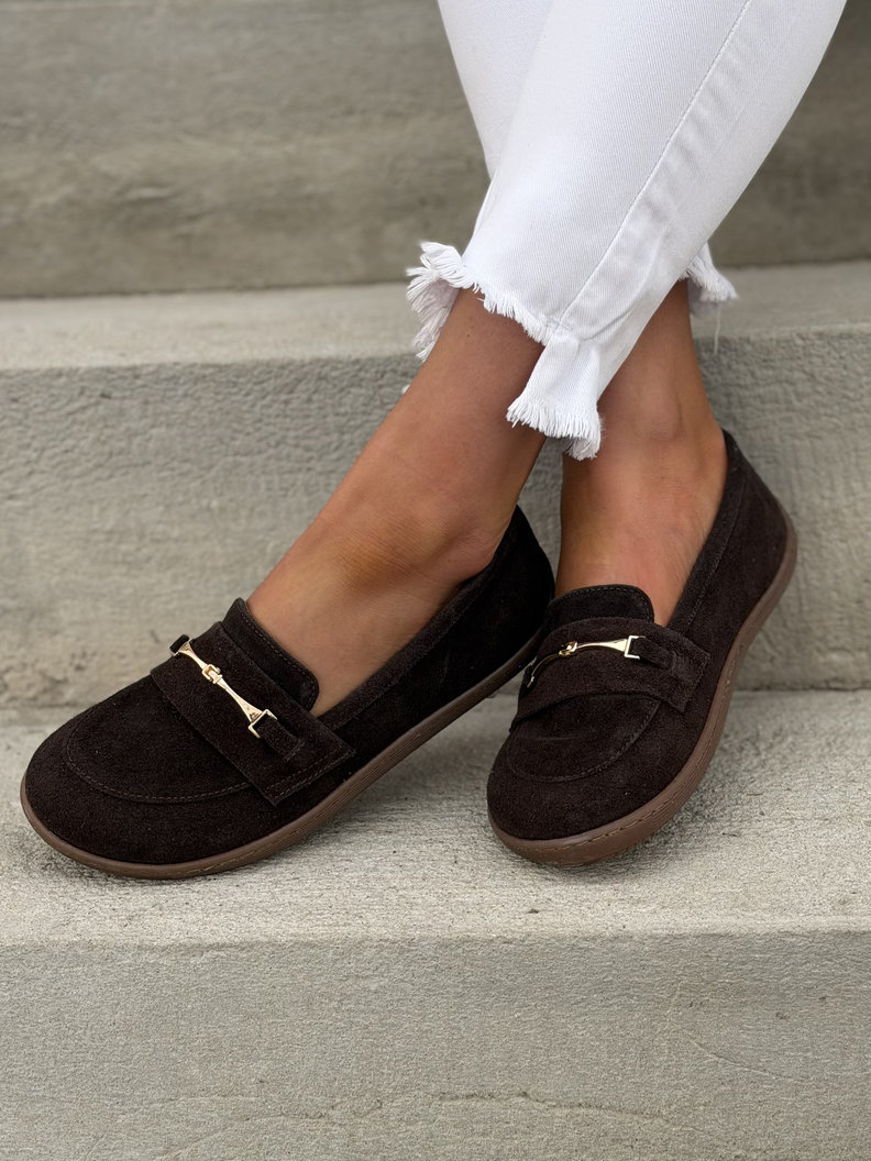 Mokasyny KAZADII BAREFOOT VELLIA CHOCO skóra naturalna - obrazek 8