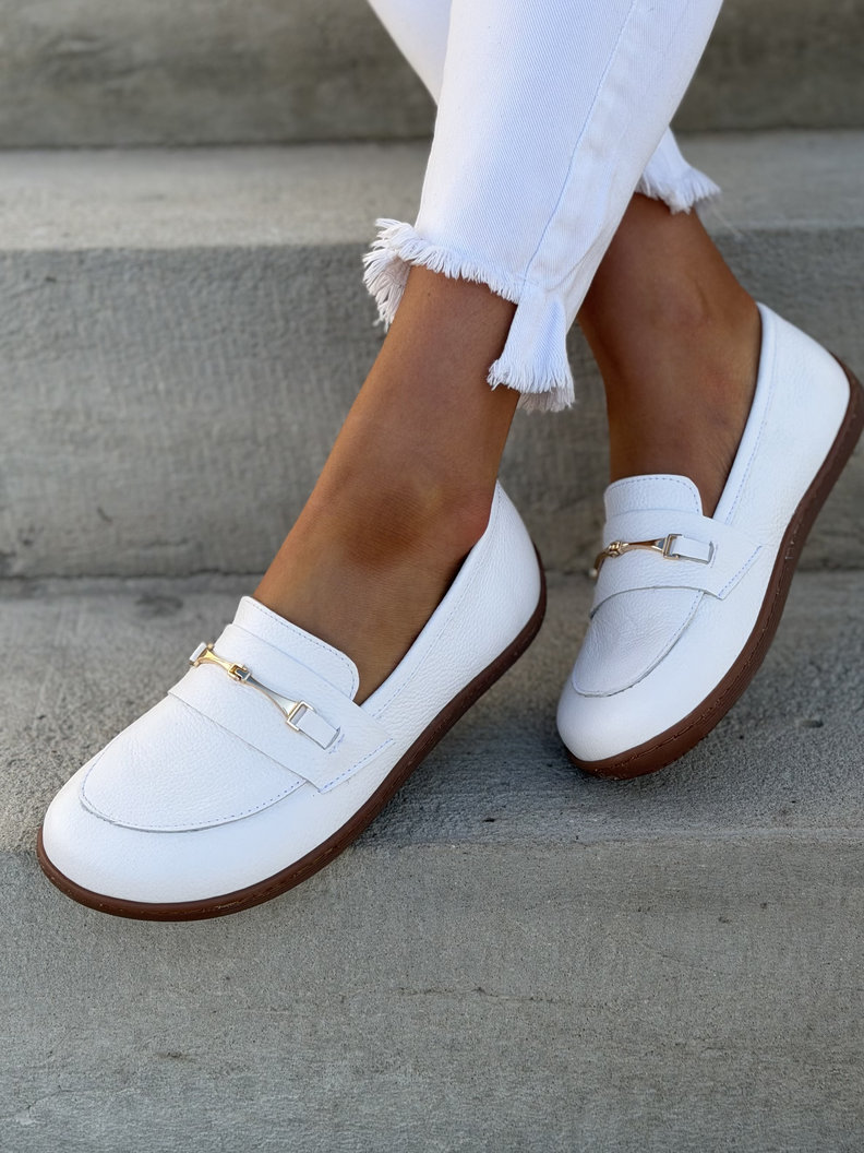 Mokasyny KAZADII BAREFOOT VELLIA WHITE skóra naturalna - obrazek 8