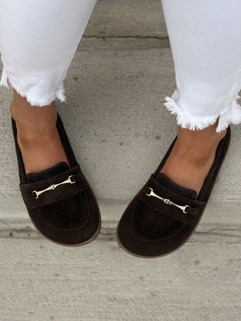 Mokasyny KAZADII BAREFOOT VELLIA CHOCO skóra naturalna