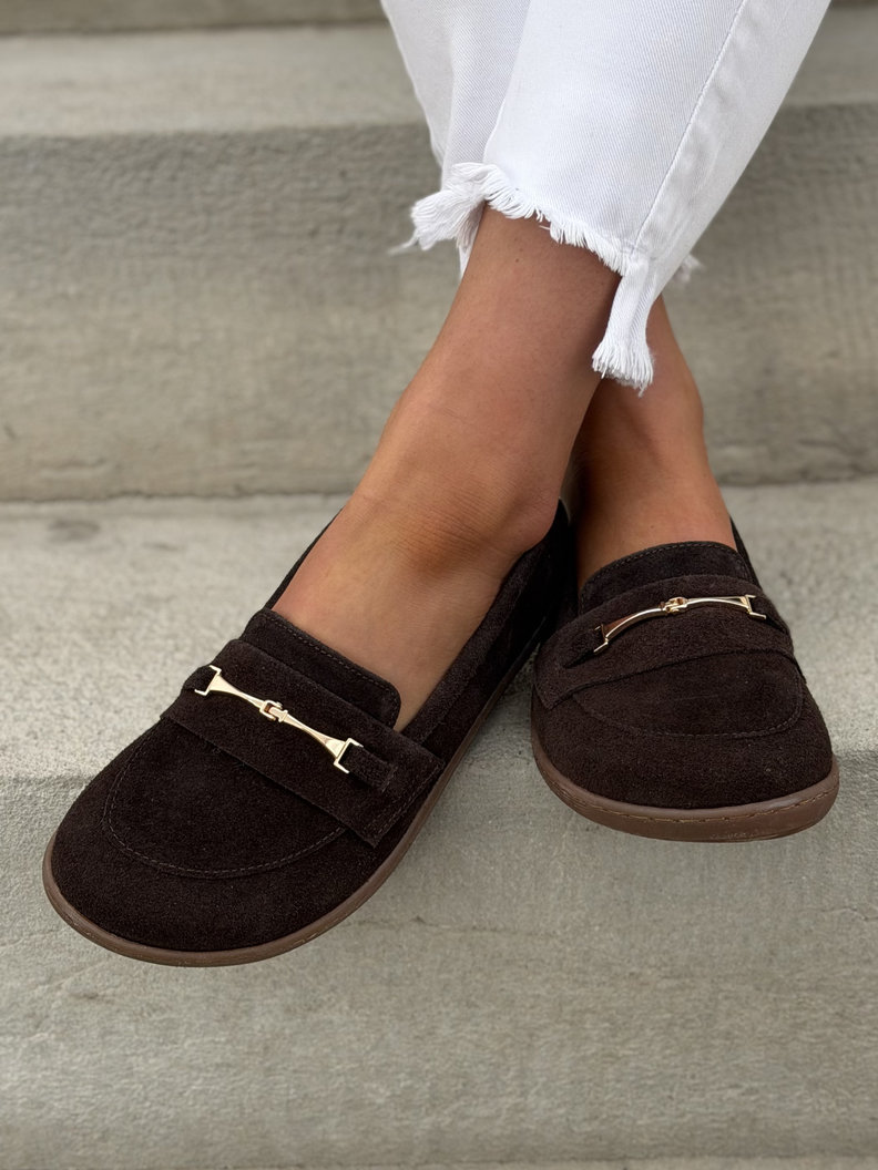 Mokasyny KAZADII BAREFOOT VELLIA CHOCO skóra naturalna - obrazek 9