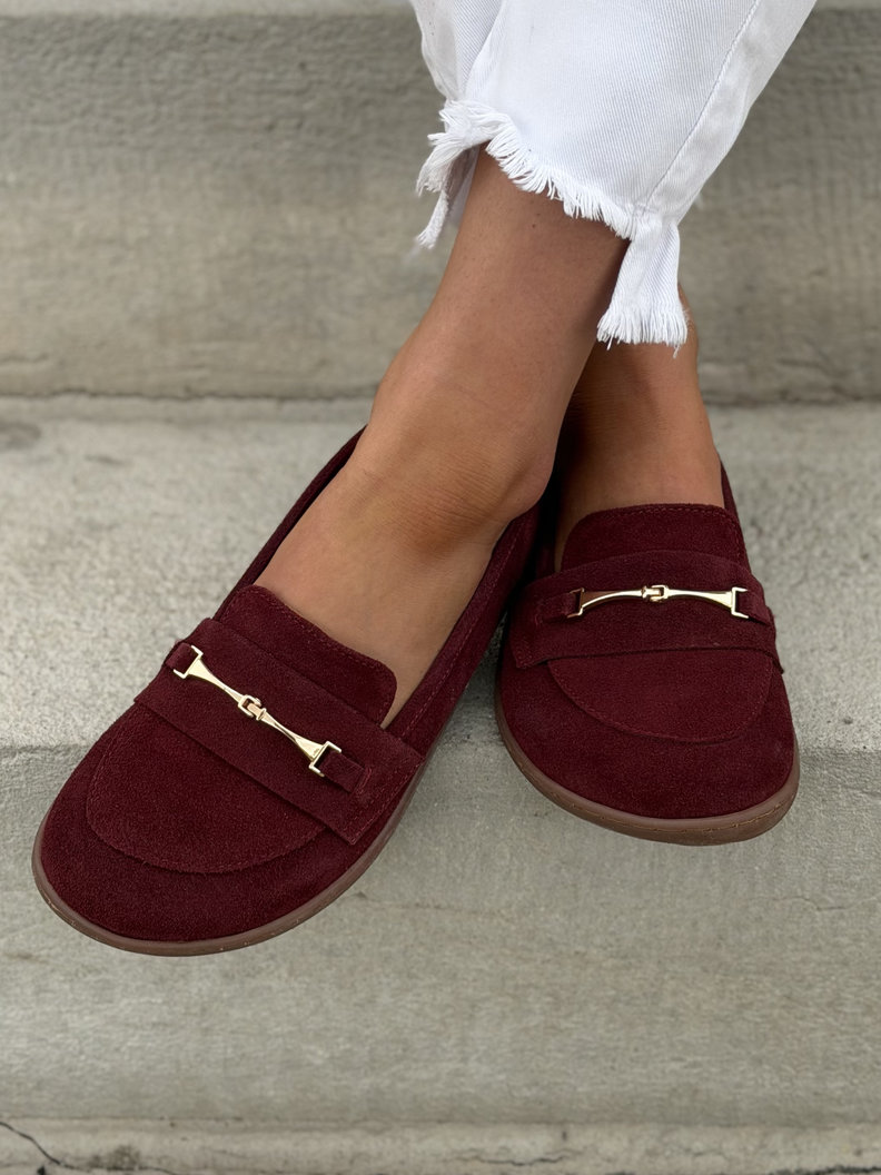 Mokasyny KAZADII BAREFOOT VELLIA BURGUNDY skóra naturalna - obrazek 9
