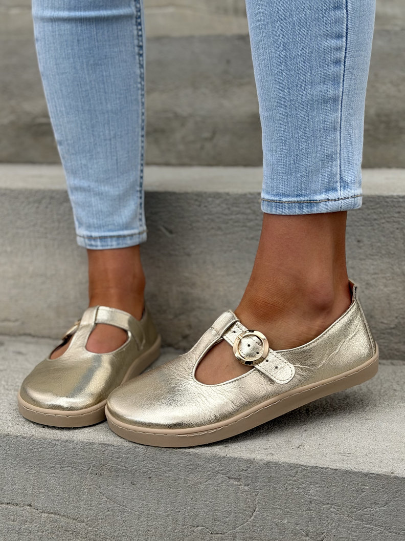PÓŁBUTY KAZADII BAREFOOT FENSI GOLD skóra naturalna - obrazek 6