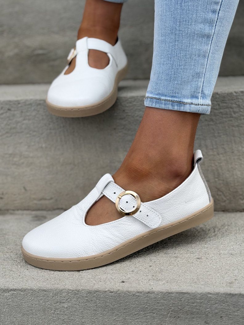 PÓŁBUTY KAZADII BAREFOOT FENSI WHITE skóra naturalna - obrazek 7