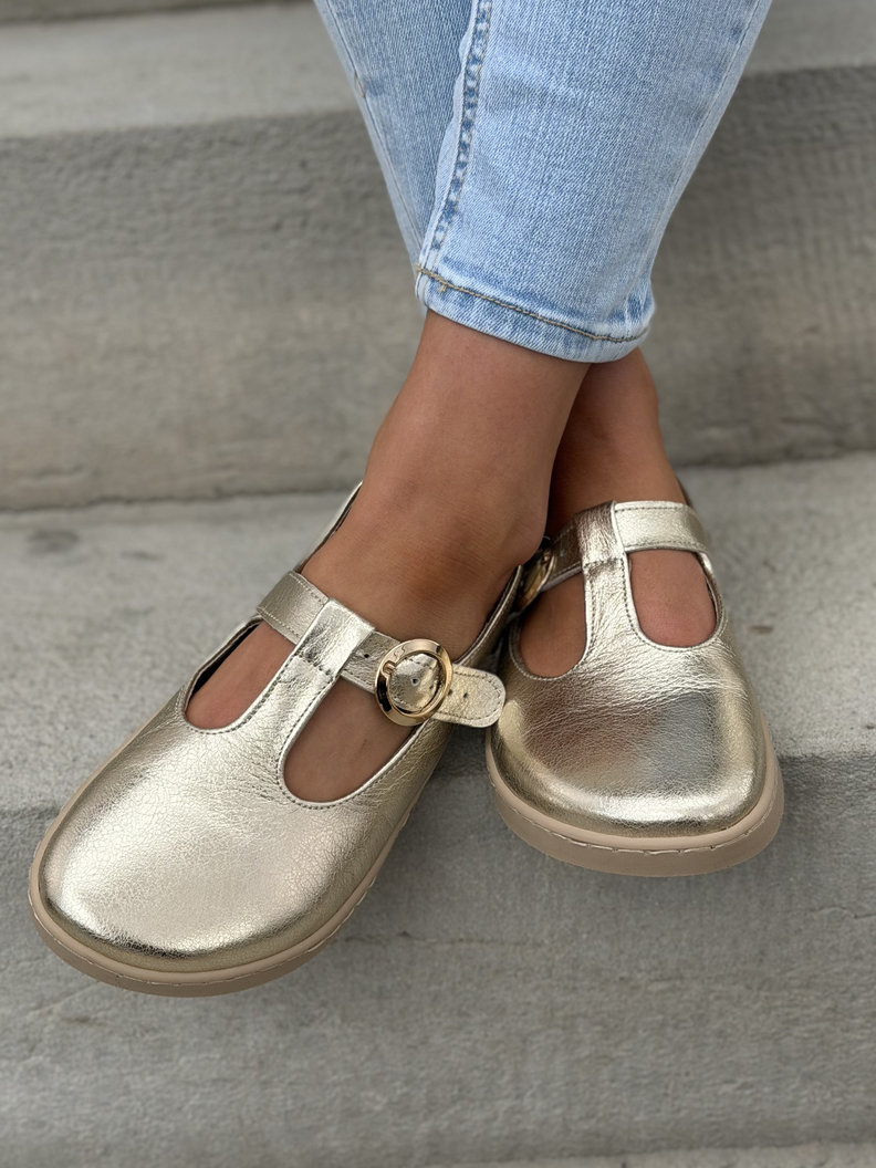 PÓŁBUTY KAZADII BAREFOOT FENSI GOLD skóra naturalna - obrazek 7