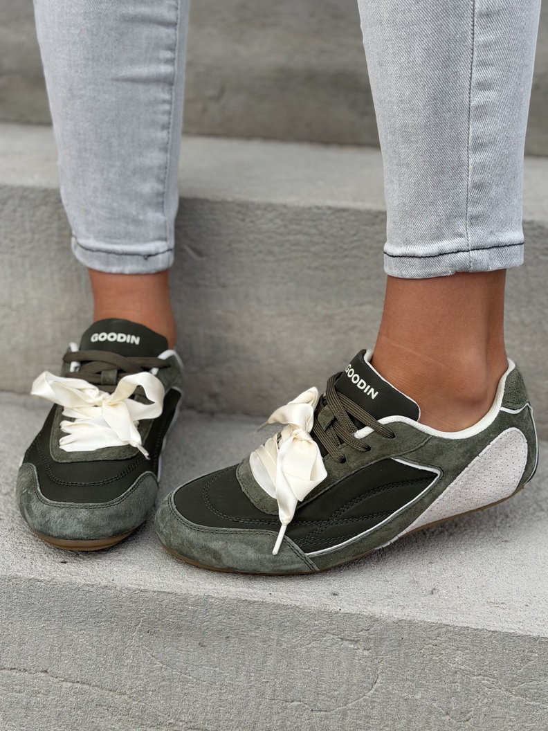 Sportowe buty MIA GREEN z kokardą skóra naturalna - obrazek 5