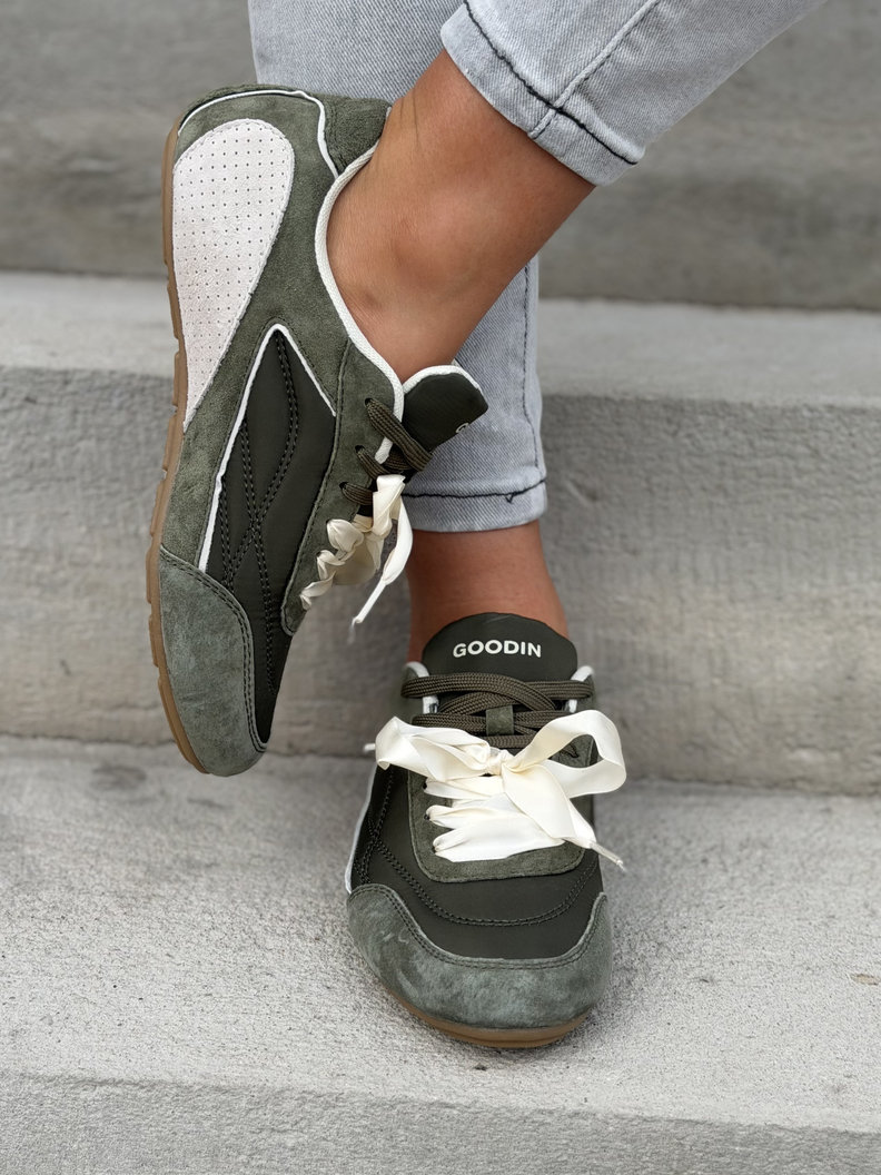 Sportowe buty MIA GREEN z kokardą skóra naturalna - obrazek 7