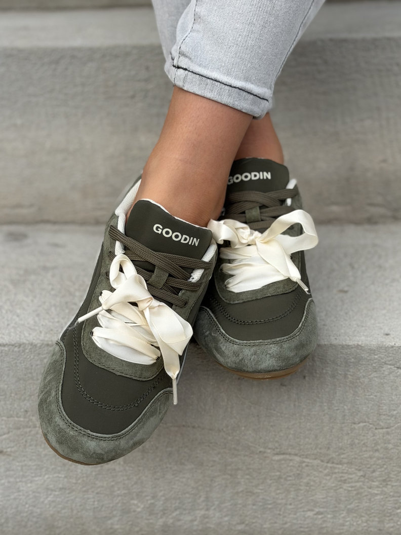 Sportowe buty MIA GREEN z kokardą skóra naturalna - obrazek 6