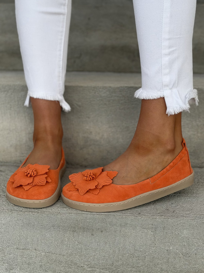 Baleriny KAZADII BAREFOOT CLARESA ORANGE skóra naturalna - obrazek 11