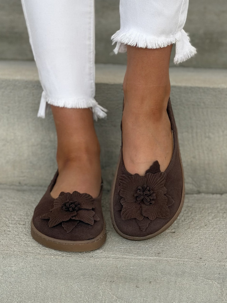 Baleriny KAZADII BAREFOOT CLARESA CHOCO skóra naturalna