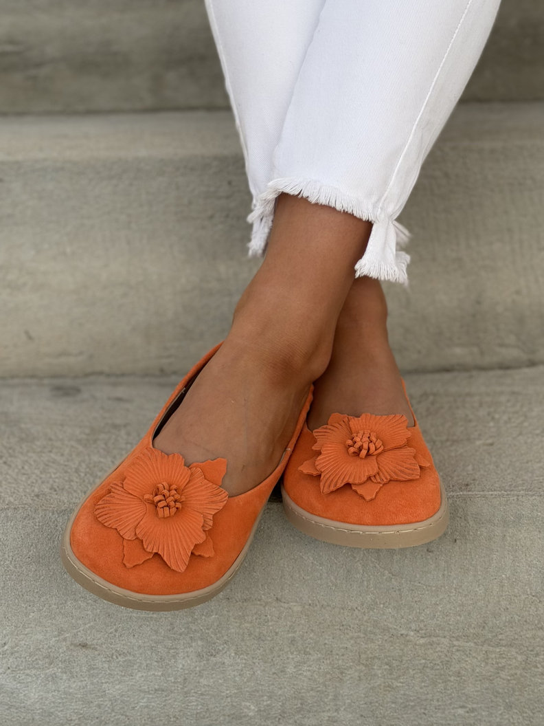 Baleriny KAZADII BAREFOOT CLARESA ORANGE skóra naturalna - obrazek 10