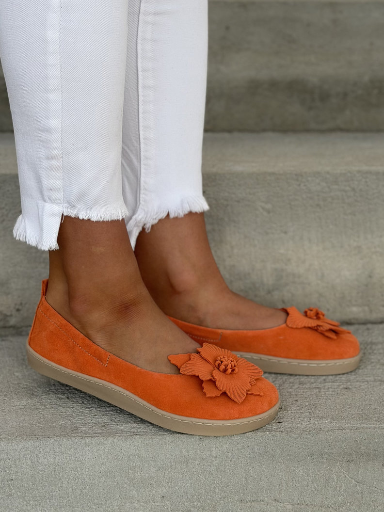 Baleriny KAZADII BAREFOOT CLARESA ORANGE skóra naturalna - obrazek 7