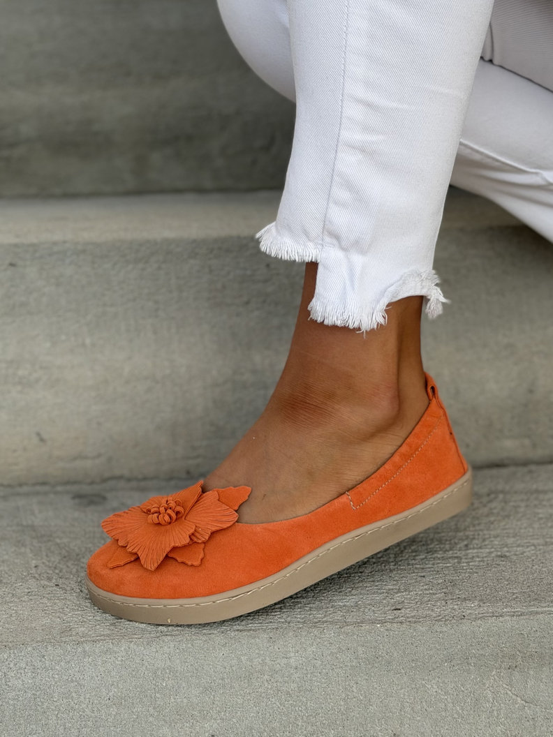 Baleriny KAZADII BAREFOOT CLARESA ORANGE skóra naturalna - obrazek 8