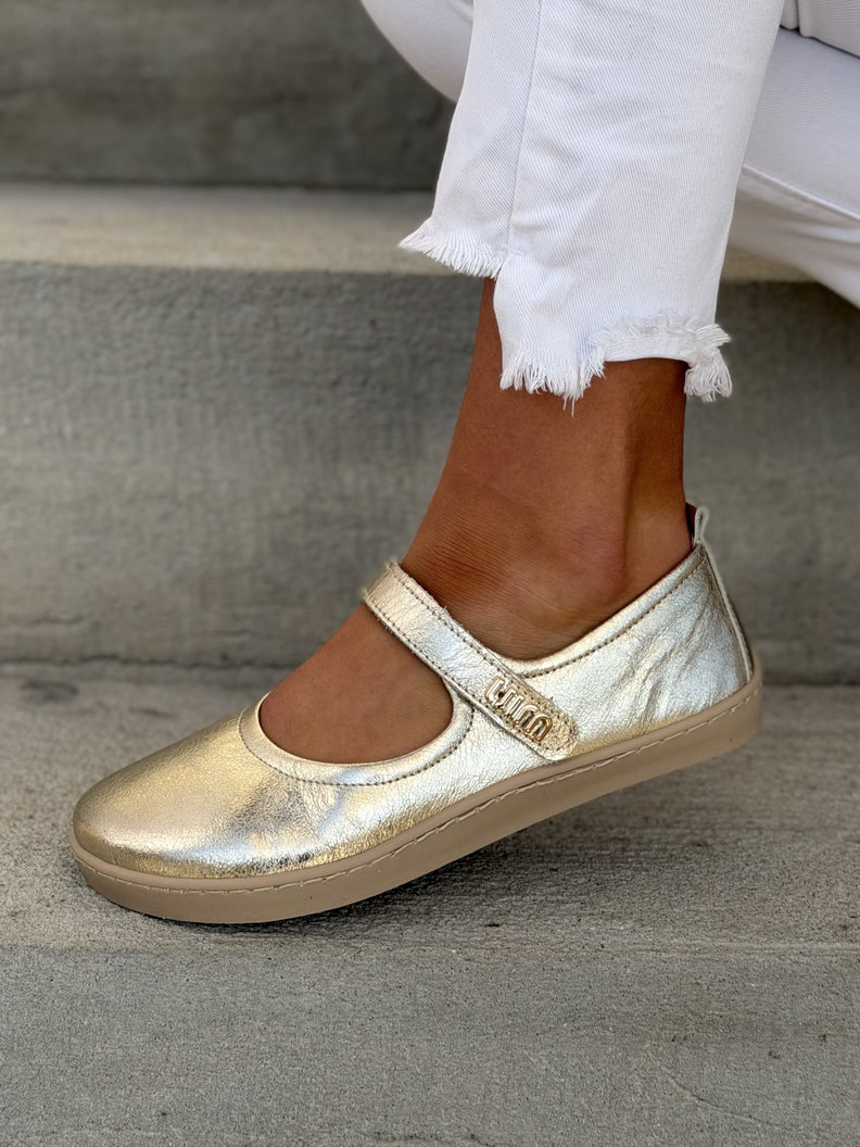 Baleriny KAZADII BAREFOOT MILU GOLD skóra naturalna - obrazek 7