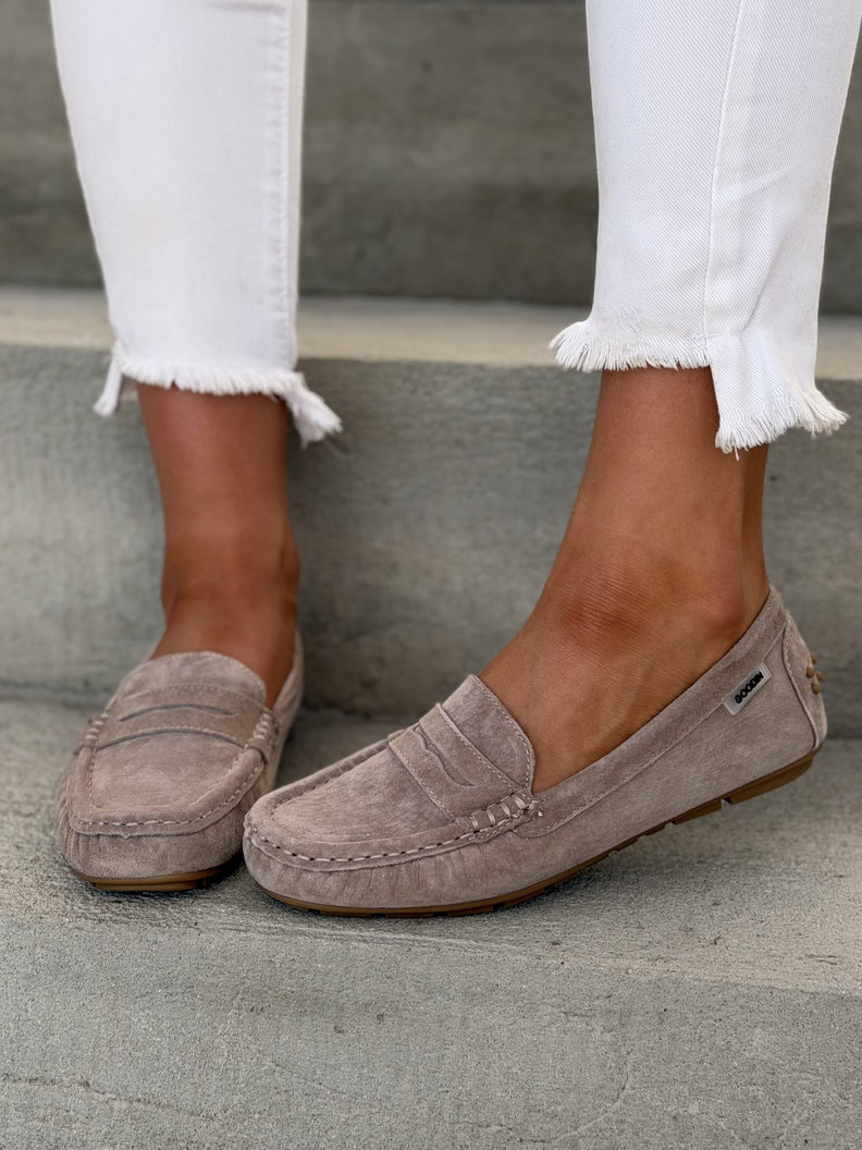 BARDZO WYGODNE MOKASYNY LIORRA BEIGE skóra naturalna - obrazek 10