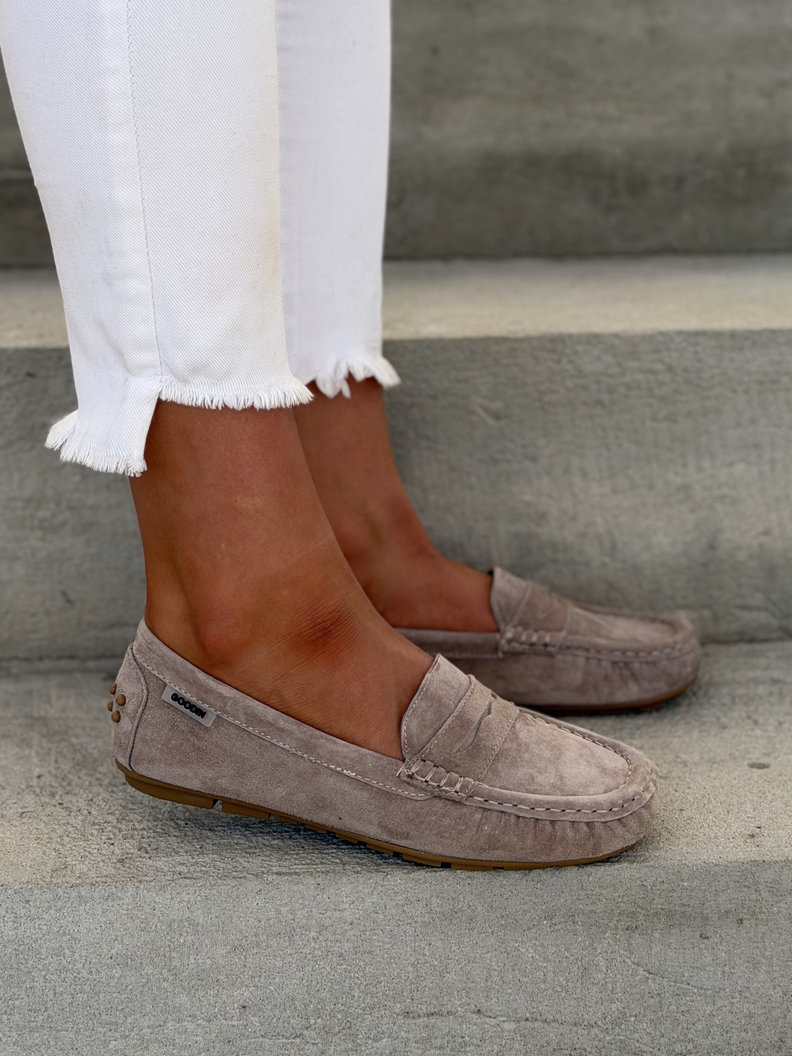 BARDZO WYGODNE MOKASYNY LIORRA BEIGE skóra naturalna - obrazek 5