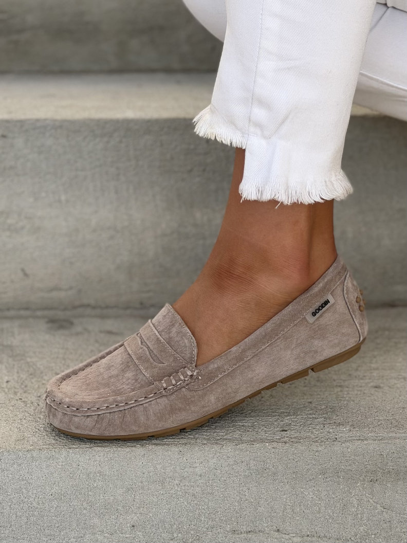 BARDZO WYGODNE MOKASYNY LIORRA BEIGE skóra naturalna - obrazek 6