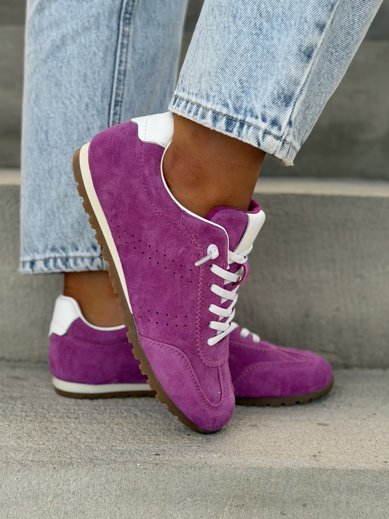 LECIUTKIE TRAMPKI NEREA FUXIA skóra naturalna