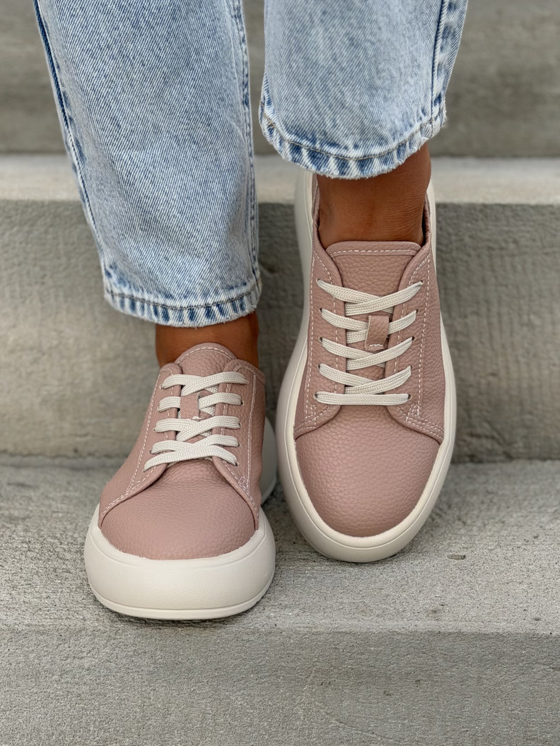 LEKKIE TRAMPKI GENO PINK skóra naturalna - obrazek 3