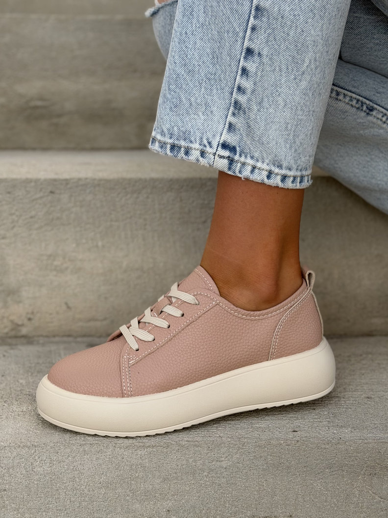 LEKKIE TRAMPKI GENO PINK skóra naturalna - obrazek 5