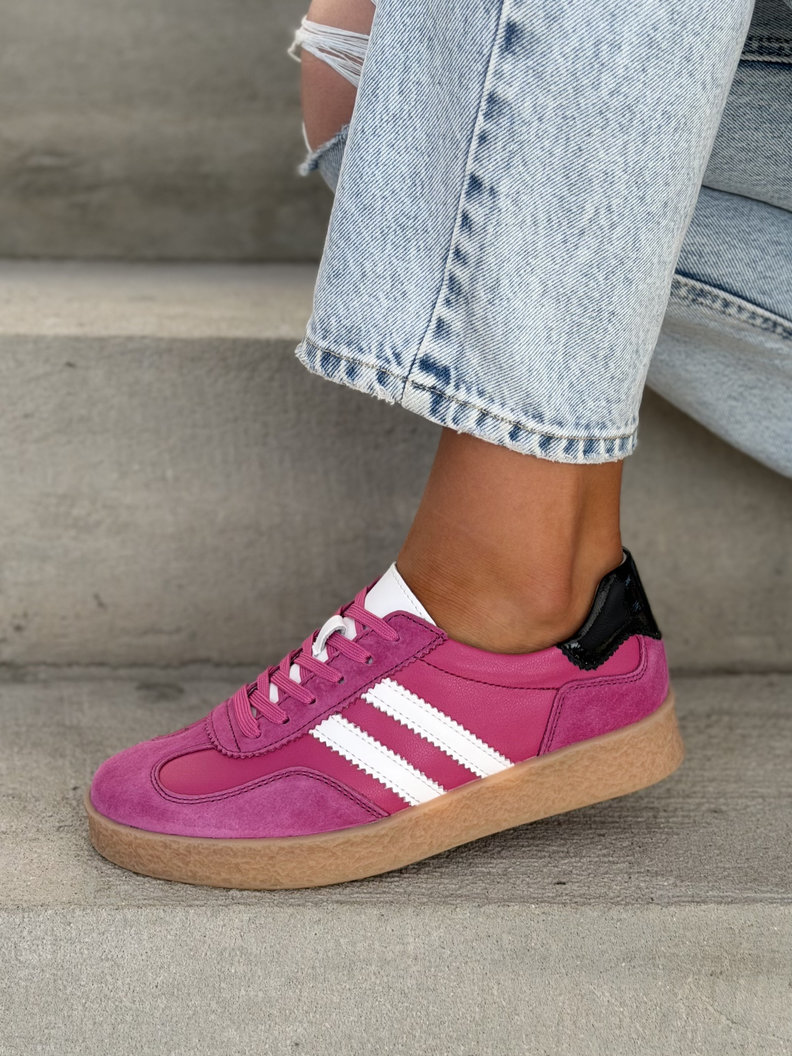 LEKKIE TRAMPKI LANVI FUXIA skóra naturalna - obrazek 7