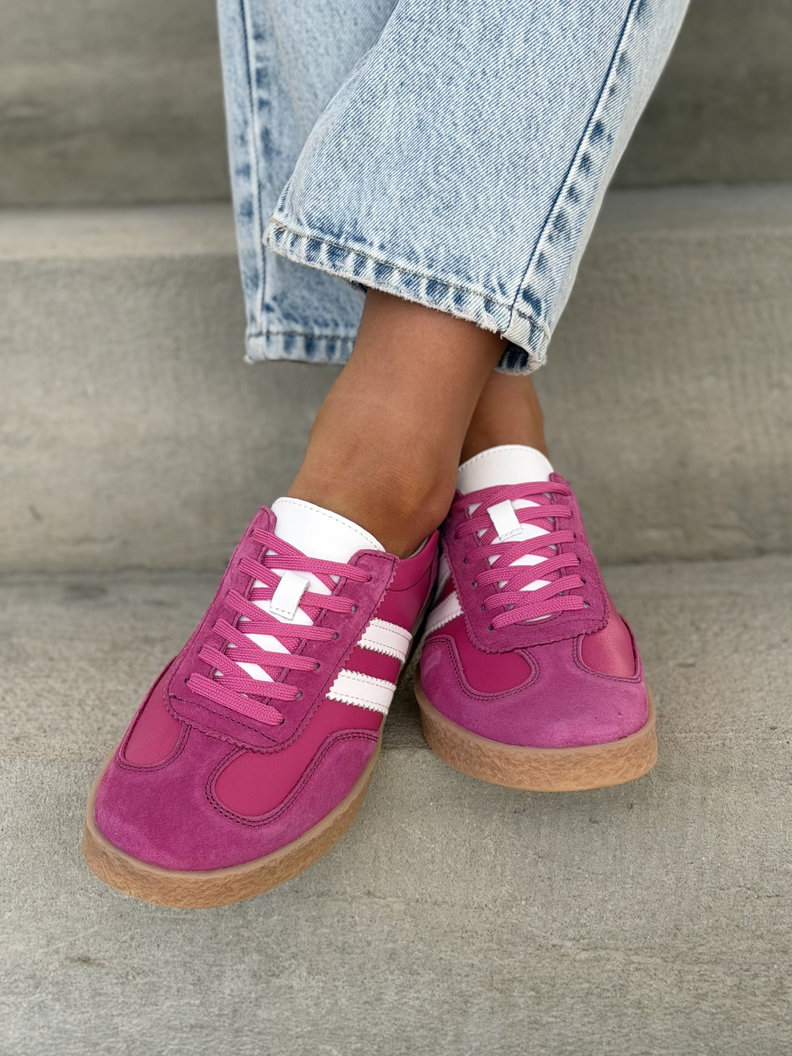 LEKKIE TRAMPKI LANVI FUXIA skóra naturalna - obrazek 9