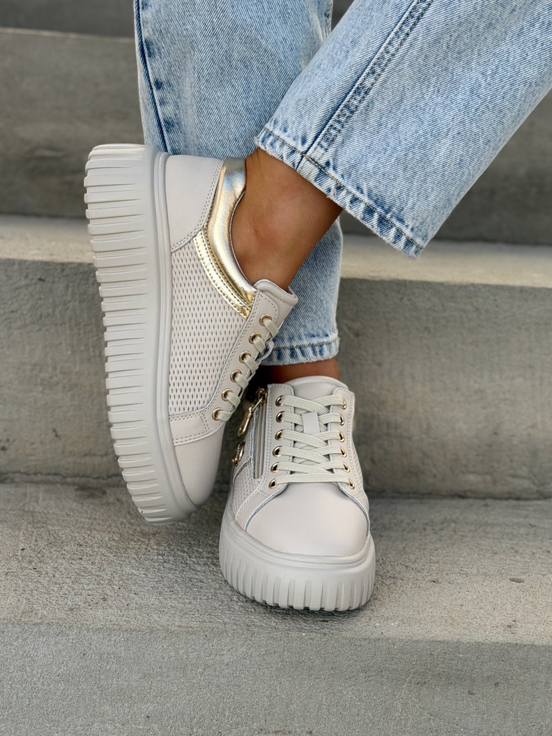 Lekkie jak piórko trampki HOT SUMMER BEIGE skóra naturalna - obrazek 7