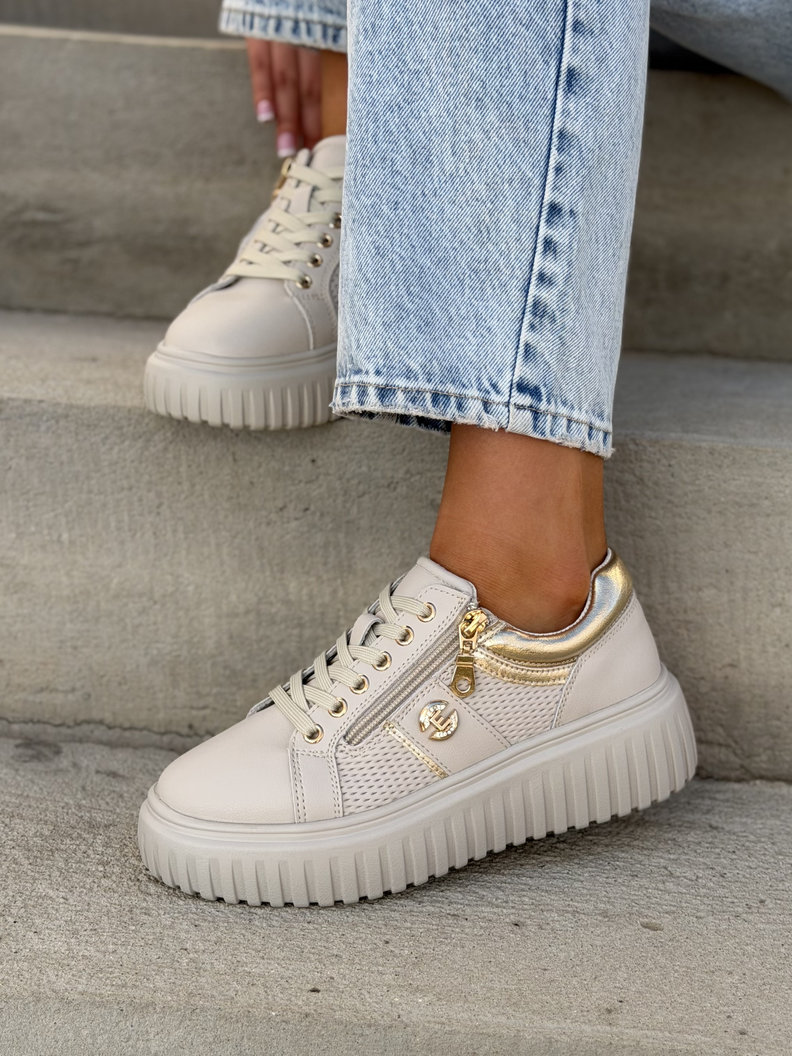 Lekkie jak piórko trampki HOT SUMMER BEIGE skóra naturalna - obrazek 10