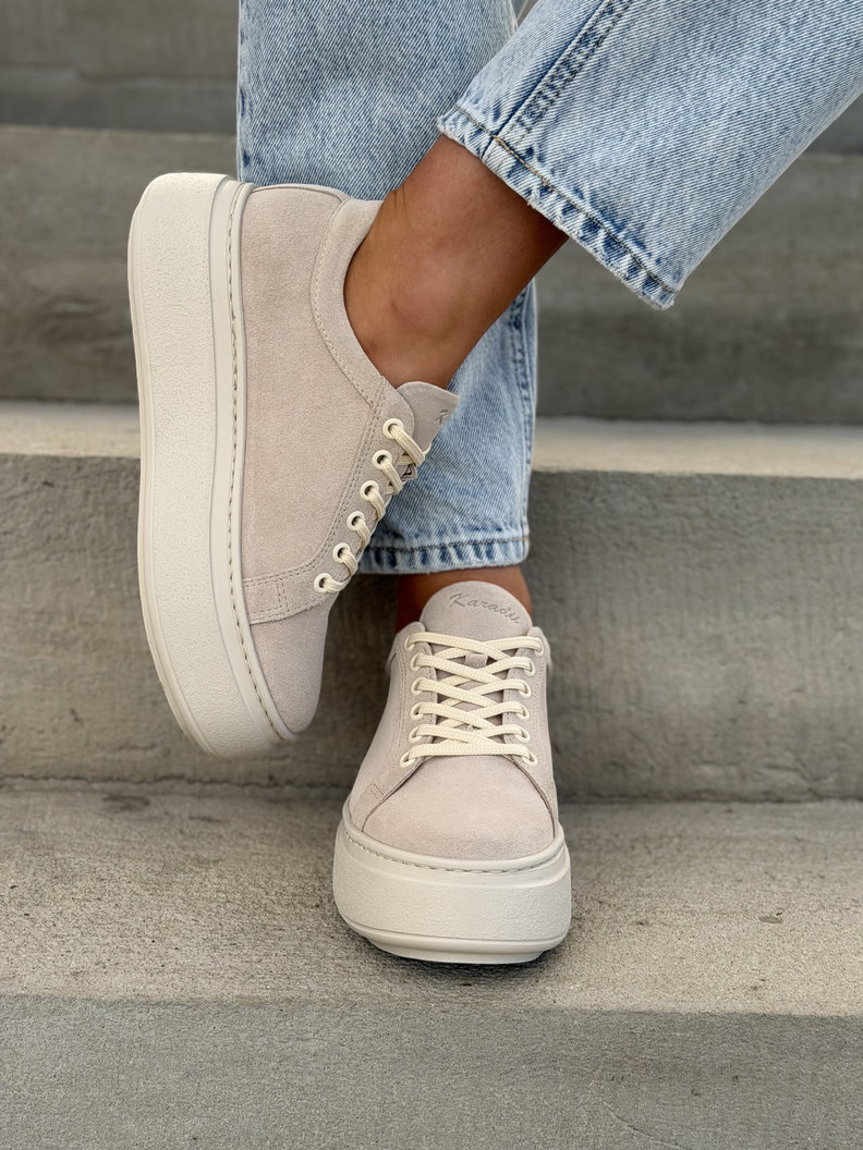 Lekkie trampki KAZADII LORISS BEIGE SUEDE skóra naturalna - obrazek 7