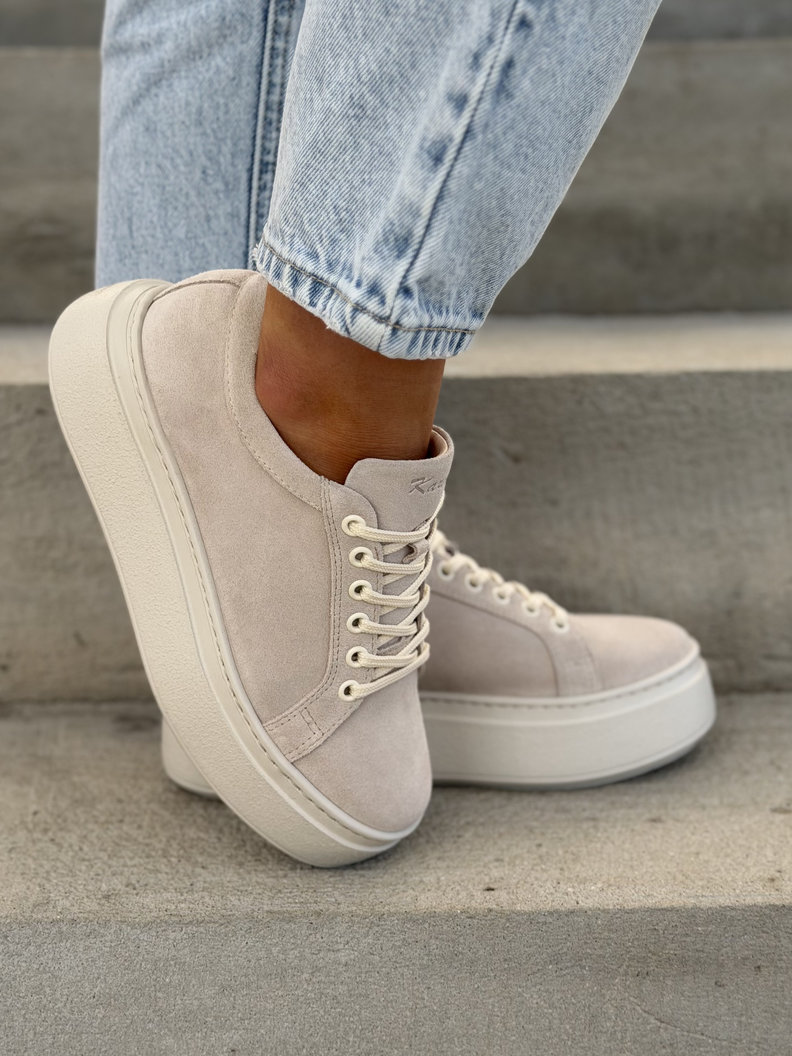 Lekkie trampki KAZADII LORISS BEIGE SUEDE skóra naturalna - obrazek 8