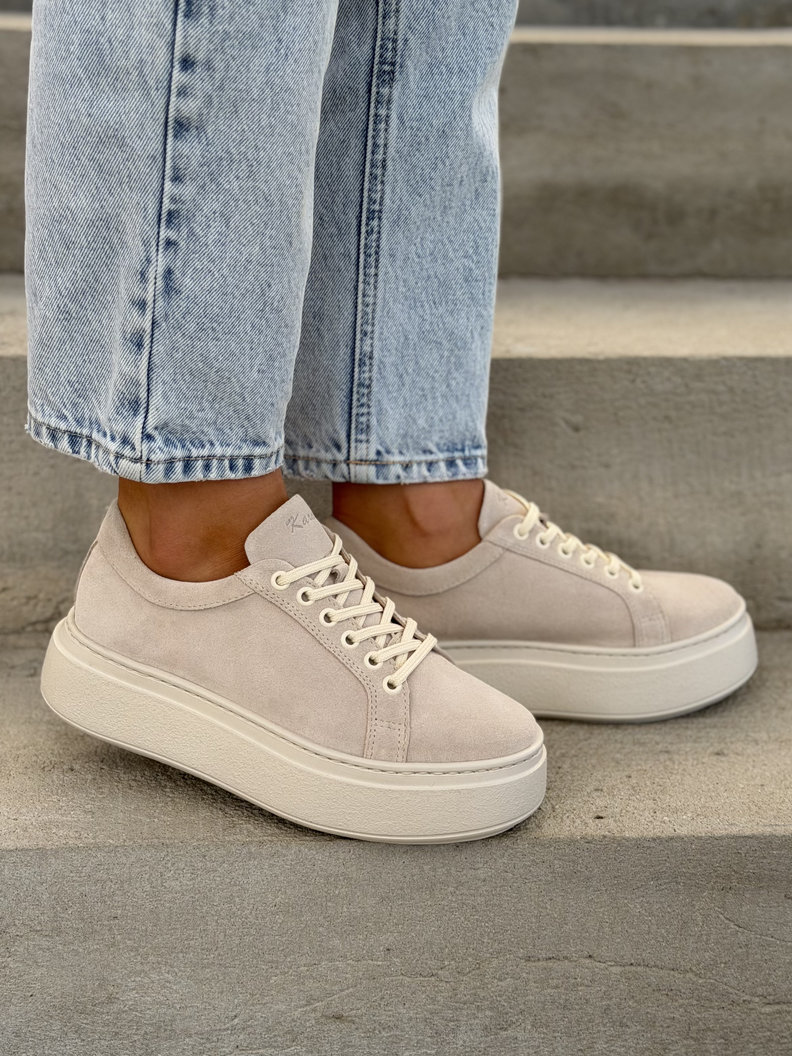 Lekkie trampki KAZADII LORISS BEIGE SUEDE skóra naturalna - obrazek 5