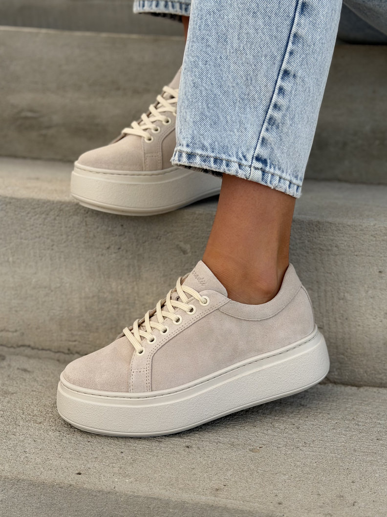 Lekkie trampki KAZADII LORISS BEIGE SUEDE skóra naturalna - obrazek 3