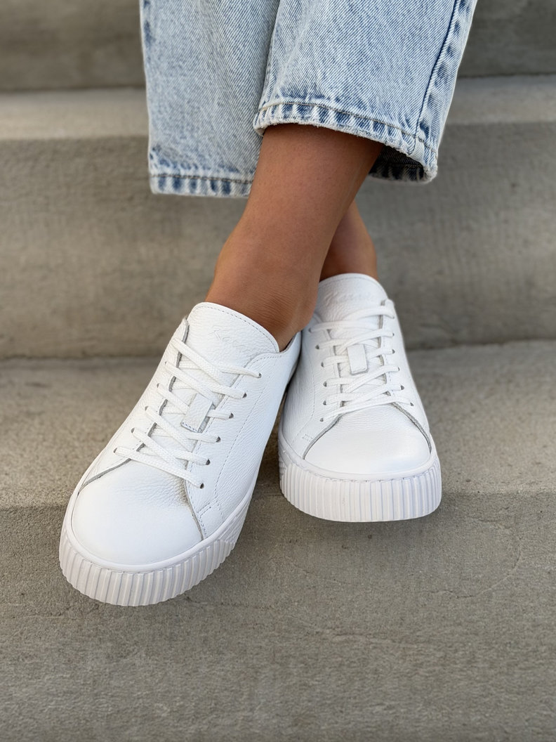 Minimalistyczne trampki KAZADII MILAGRO WHITE skóra naturalna - obrazek 10