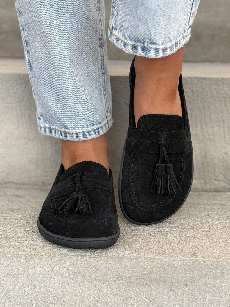 Mokasyny KAZADII BAREFOOT FRESIA BLACK skóra naturalna - obrazek 3