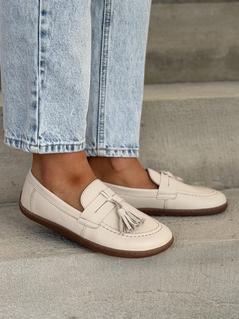 Mokasyny KAZADII BAREFOOT FRESIA BEIGE skóra naturalna - obrazek 8